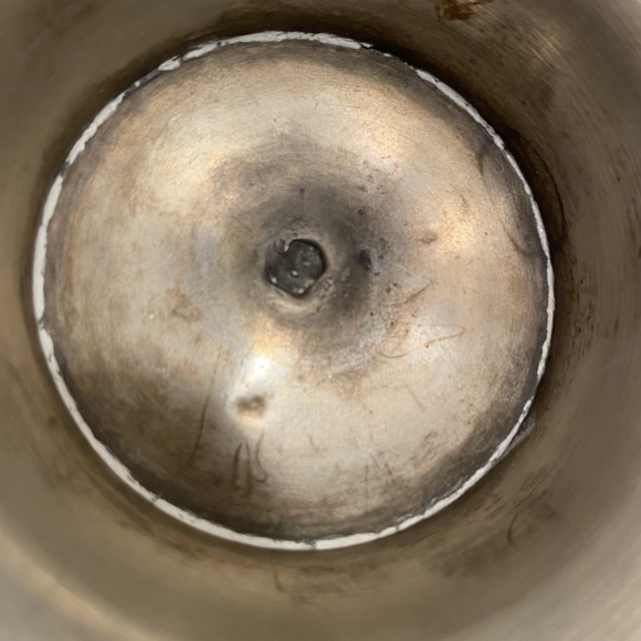 Vintage Middle East Handmade Engraved Brass Vase / Urn - Picture 9 of 9